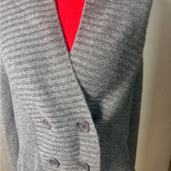 Sofie 100% Cashmere Shawl Collar Button Front Long Sweater Size S - Picture 3 of 9